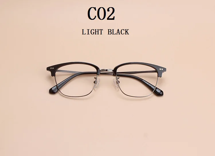 TR90 Сплав Мужские очки в оправе половина оправы очки оправы мужские близорукие оптические по рецепту для чтения квадратная оправа для очков