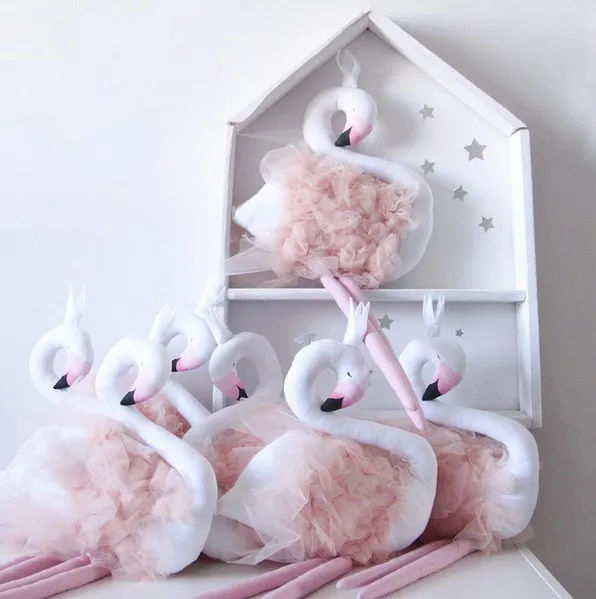 INS Горячая Милая ручная работа длинные ноги розовые игрушечные Фламинго мягкие детские куклы Детская кровать украшения детский подарок