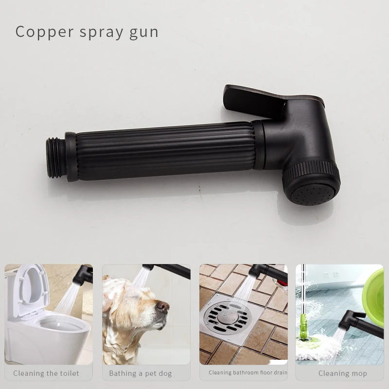 GEYO Bronze Black Bathroom Shower Faucet Mixer Wall Mount 8