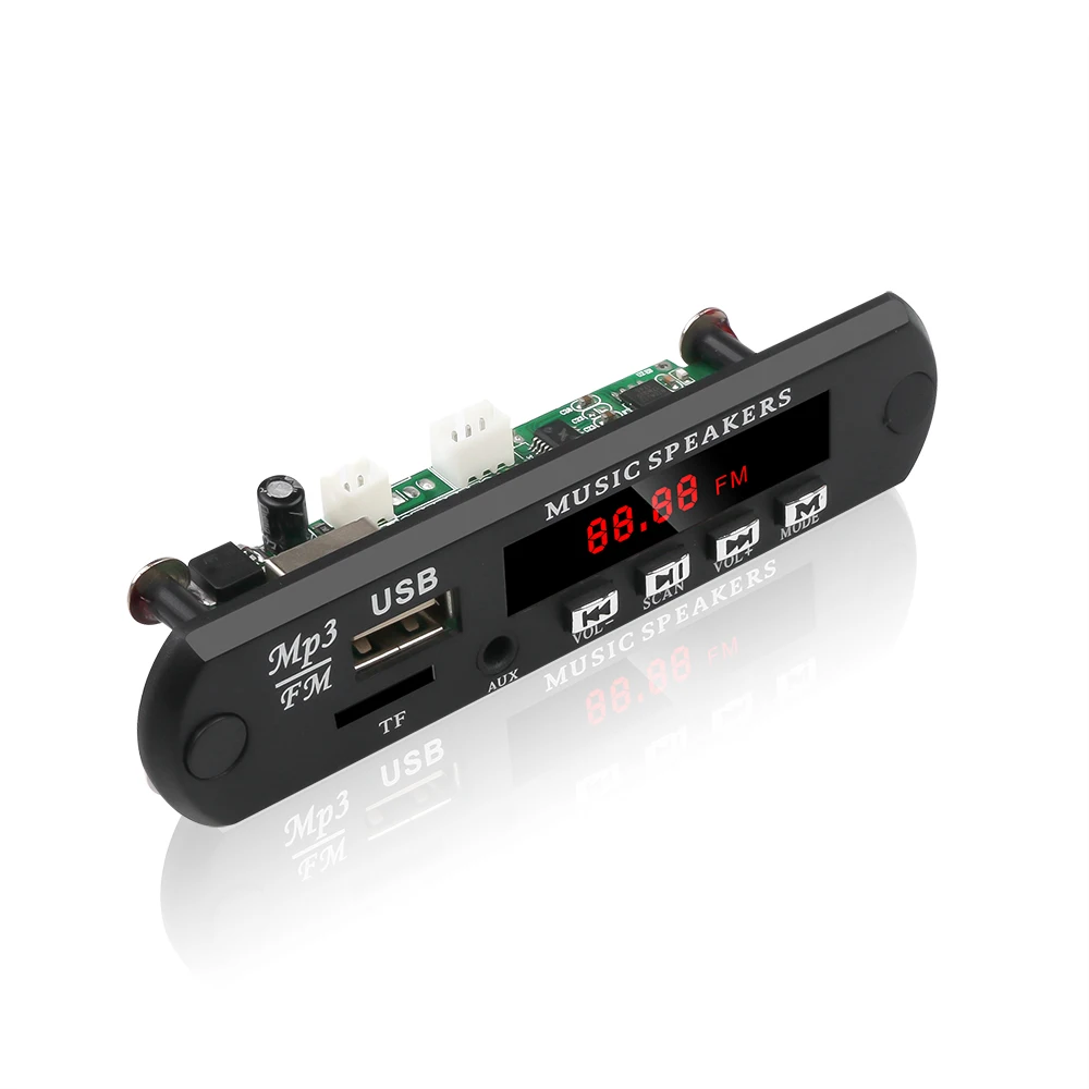 Kebidu беспроводной 5 в 12 В MP3 WMA WAV декодер доска аудио модуль USB TF радио для автомобиля аксессуары с пультом дистанционного управления без Bluetooth