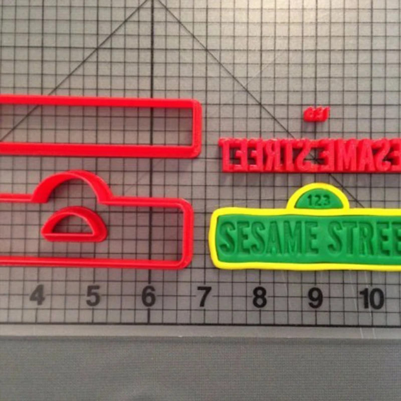 Индивидуальный заказ 3D напечатаны Улица Сезам логотип печенья Фондант Кекс сверху формочки Набор Торт Инструменты