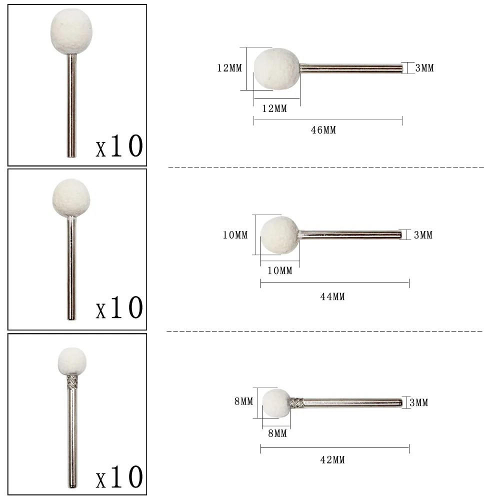 Шерсть Войлок Полировка колеса монтируется оправка полировка колеса Buff набор ювелирных часов полировка Dremel аксессуары мощность роторная дрель тоже