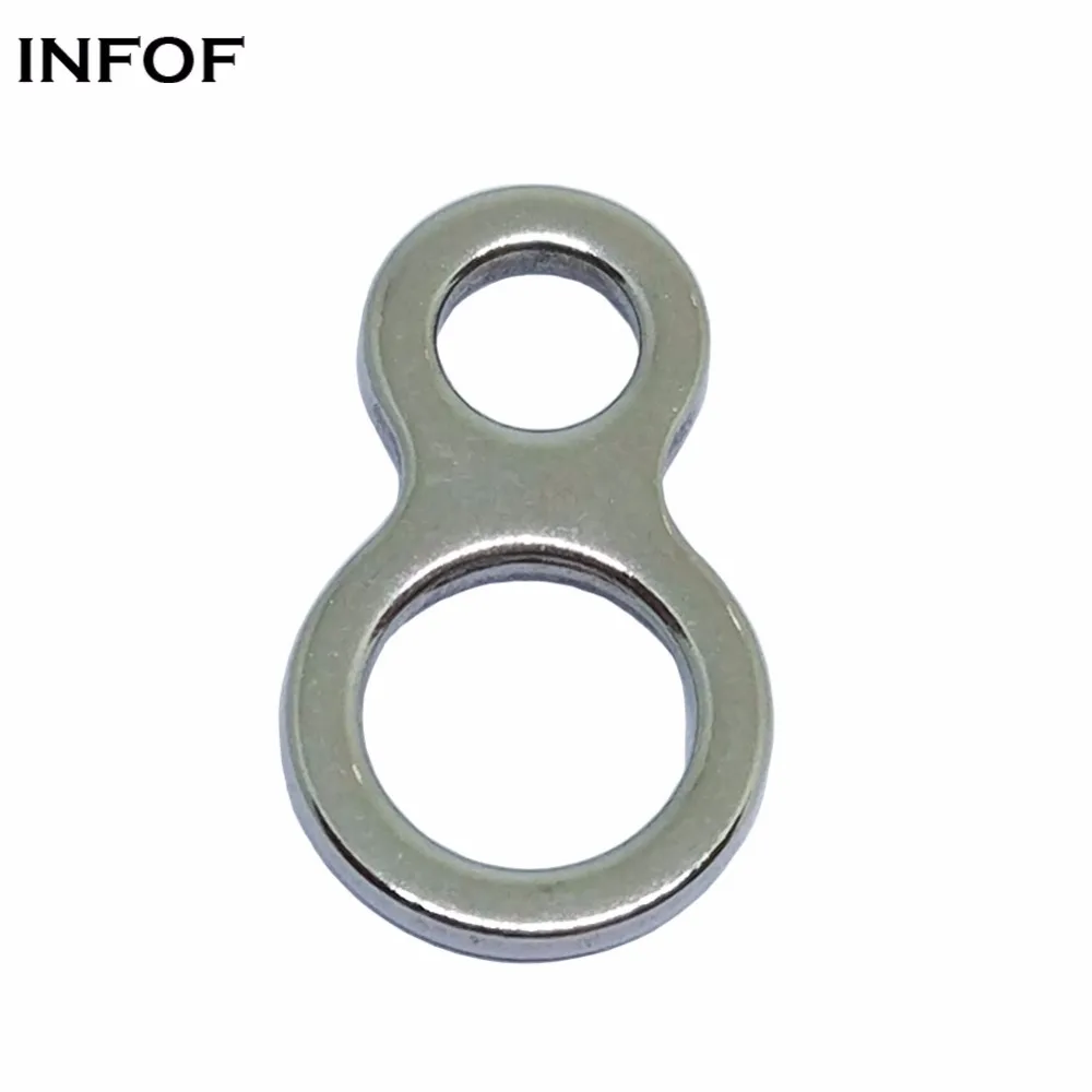 

INFOF 100pcs Double Solid Rings Swivel Stainless Steel 8 Shape Loops Fishing Connector for Trolling Jigs Hook Saltwater Fishing