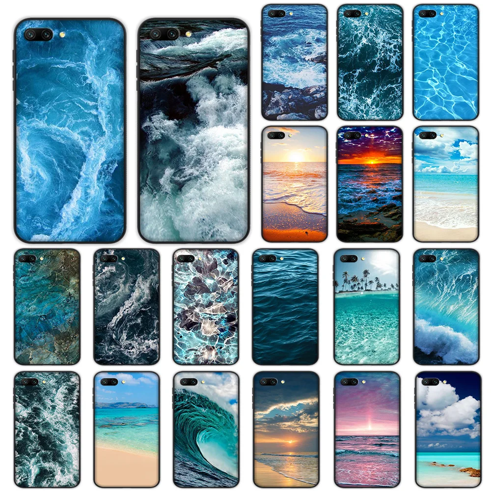 

Beach Wave Light Refractions Soft Case for Huawei Honor Note 10 9 Lite 8X 7A 3GB Pro Y6 Y7 Y9 Prime Nova 3 Cover
