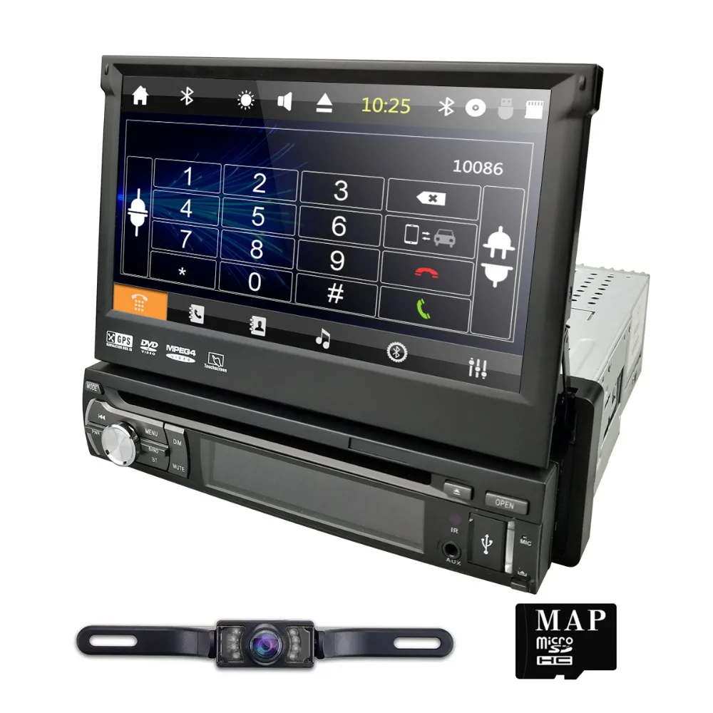 

Touch Screen GPS FM radio Car DVD Player with USB Bluetooth Multimedia Steel wheel control RDS DAB+ Free Camera + 8 GB SD card