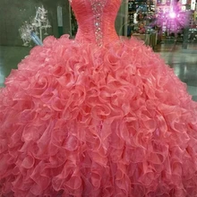 Bealegantom Новое Swettheart бальное платье со стразами пышные платья бисером на шнуровке для 15 лет Vestidos De 15 Anos QA1431