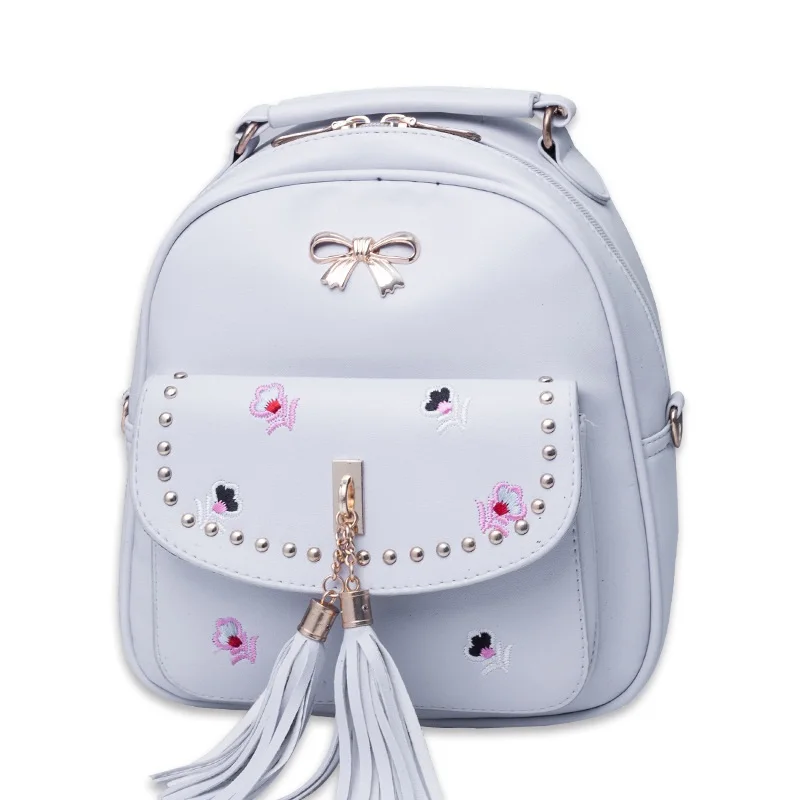 

Women Backpack High Quality PU Leather Casual Large Capacity Shoulder Bags for Teenagers Girls Top Embroidery School Bag