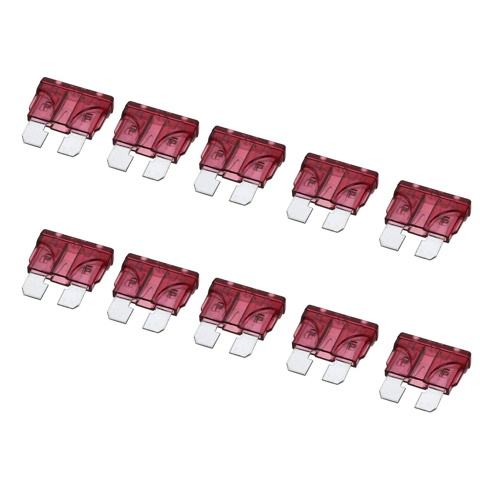 Wholesale 10Pcs 40A Car Fuse Coded Standard Blade Fuse for Auto Truck PC + Zn Alloy Material Fuses Purple Red Color