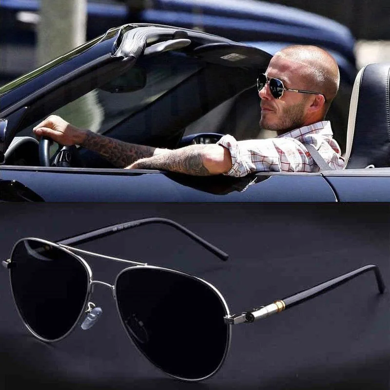 

Aviation Sunglasses Men High Quality Metal Frame Oversized Spring Leg Alloy Polarized Brand Design Pilot Driving Sun Glasses