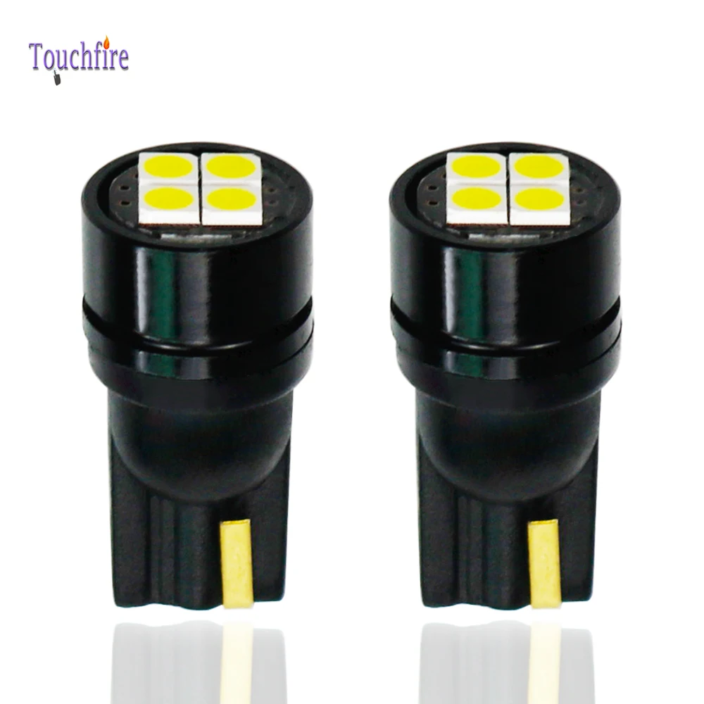 100 шт. автомобисветодиодный светодиодные лампы T10 W5W Canbus 194 168 3030smd 4 светодиодный
