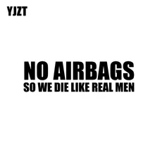 YJZT-pegatinas adhesivas de vinilo para coche, 16,5 CM x 4,5 CM, sin AIRBAGS, para hombres reales, creativo, negro/plata, C11-0675