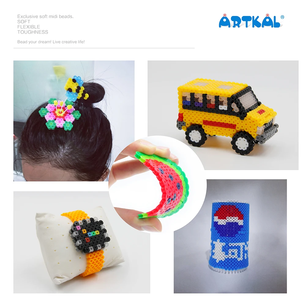 Бисер Artkal 36 Color Box Set Midi Perler beads семейная интеллектуальная игра для детей CR36|games for