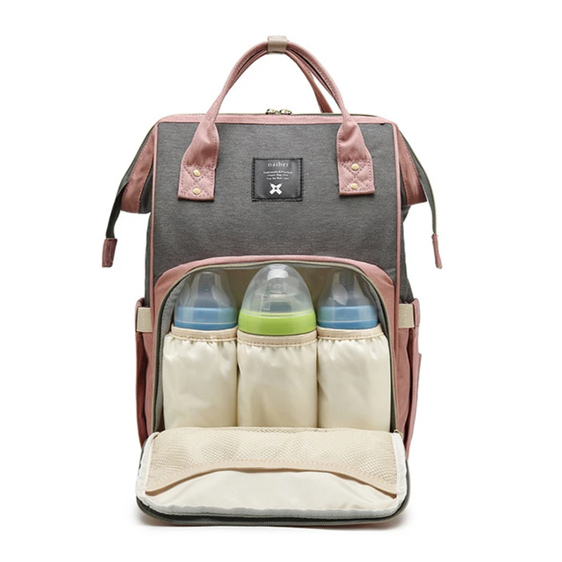 2019 Детская сумка для подгузников, розовый цвет, большой детский рюкзак для пеленания, для мам, для путешествий, для мам, для кормления, сумки