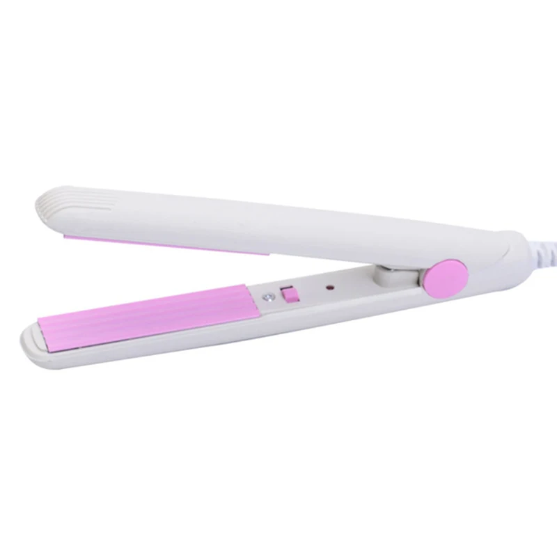 

Mini Ceramic Electronic Hair Straightener Curling Iron Straightening Corrugated Irons Hair Crimper Styling Tools 220V White Eu