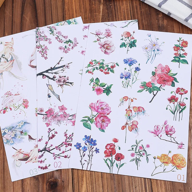 

DIY Decoration Diary Album Stationery Stickers Scrapbooking Chancery Antiquity Character Decorative Stickers Adhesive Sticker
