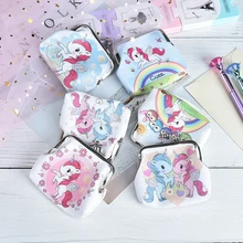 1 шт., Женский кошелек с единорогом, фламинго, с мультипликационным рисунком, милая маленькая сумка, клатч, кошелек, нулевой кошелек, модная сумка для монет