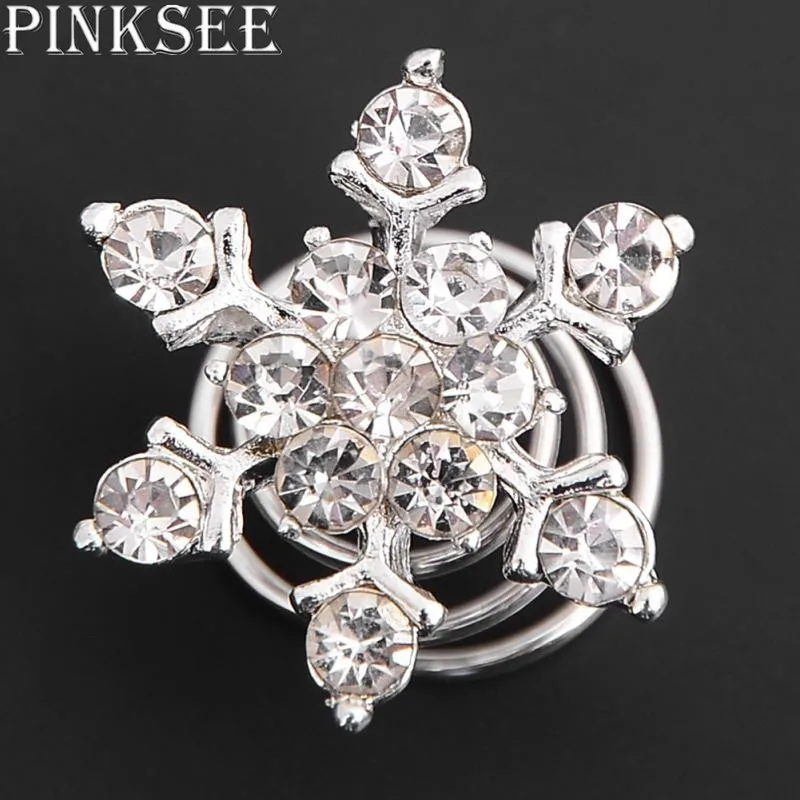 Pinksee 12pcs Crystal Wedding Bridal Hair Pins Twists Coils Snowflake 