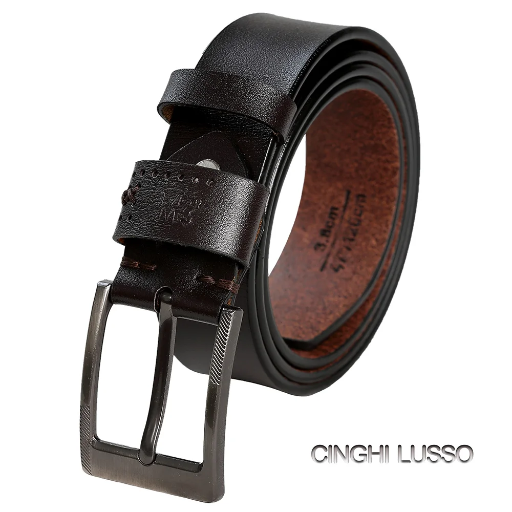 

CINGHI LUSSO designer belts men high quality leather waist belt man fashion strap male cowhide belts jeans cow leather waistband