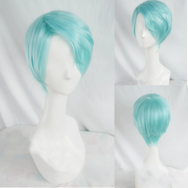 

Game Mystic Messenger V Short Cosplay Wig Heat Resistant Blue COS Party Wigs