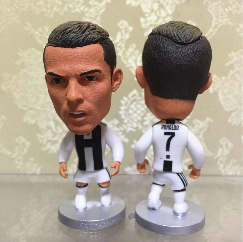 

Soccerwe 6.5 cm Height PVC Football Cartoon Star Doll JU 7# Ronaldo Figurine for Children Toy