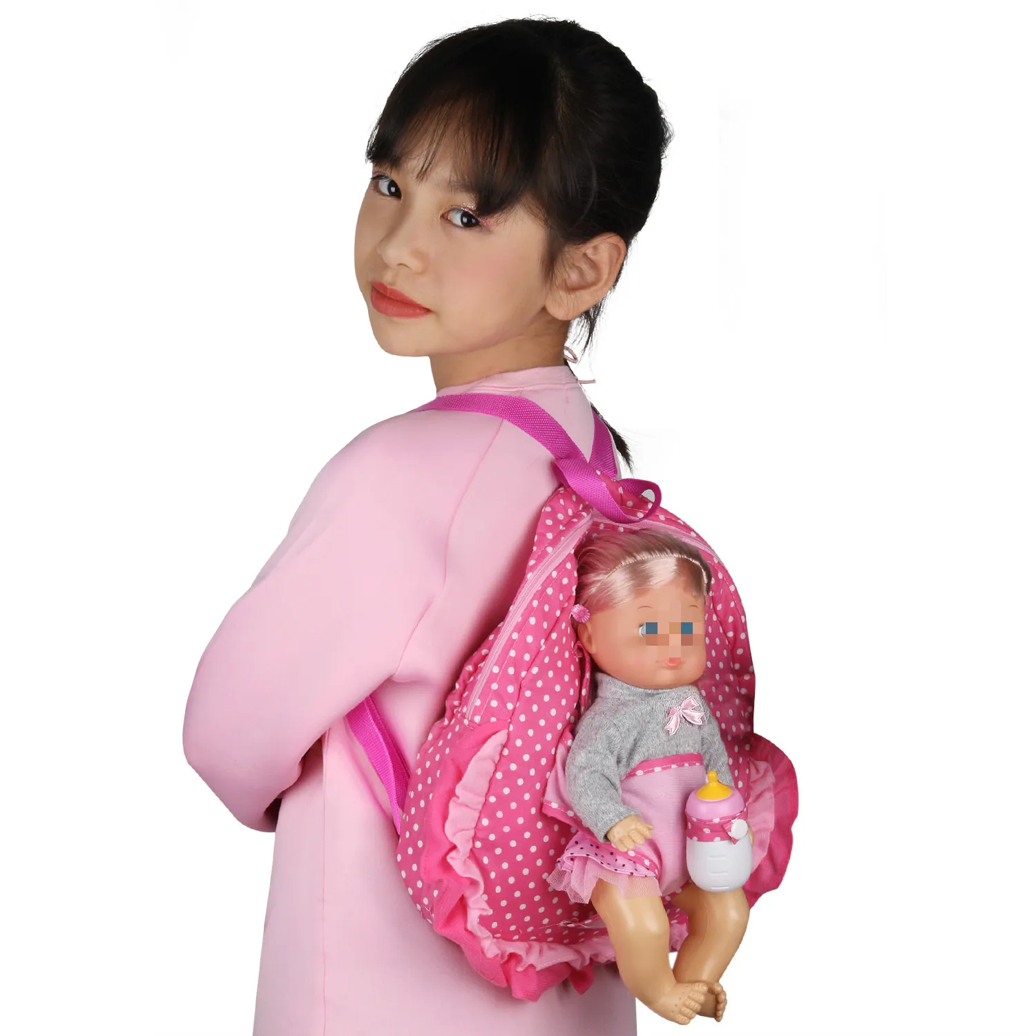 Bag Pink no doll Игрушки для девочек; кукольный сумка кошка и маленькая собака 12-14-16 дюймов, американская кукла 18 дюймов девушка Портативный сумка для хранения рюкзак - Цвет: Bag Pink no doll