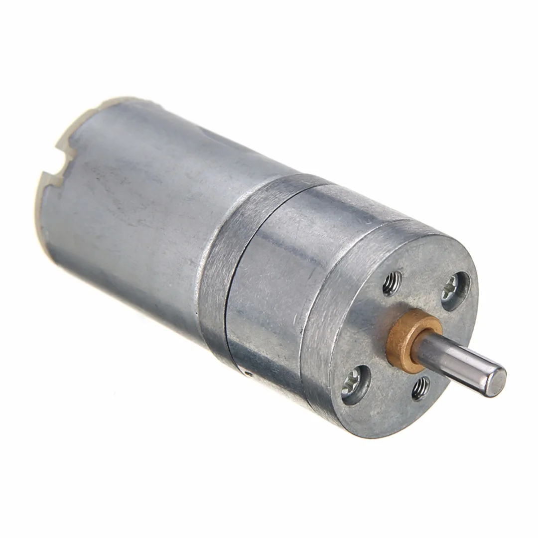 1pc Electrical Gear Box Motor 12V DC 1000RPM 4mm Shaft High Torque Mini Electric Geared Box Metal Alloy Motors 25*70mm Mayitr