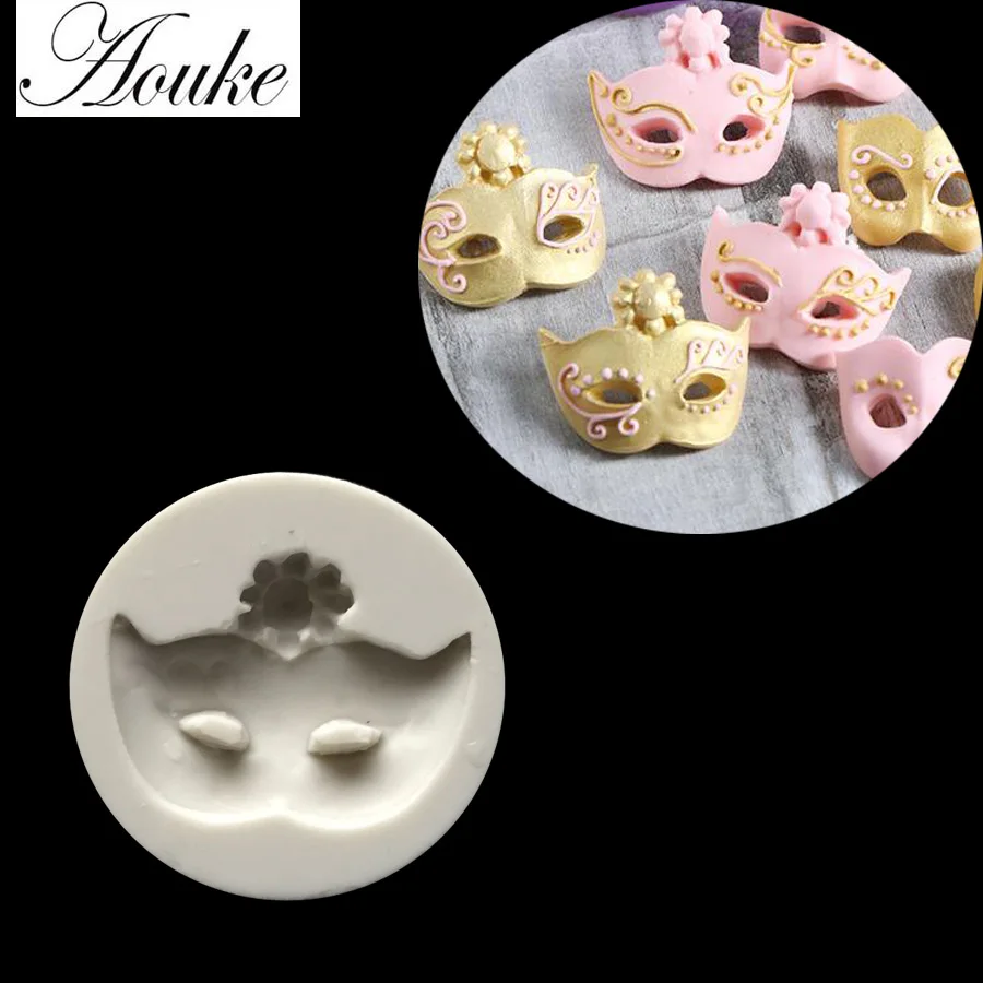 

PINK COLOR 1PCS Mask Shape For Silicone Cake Molds, Fondant Cake Decorate K048