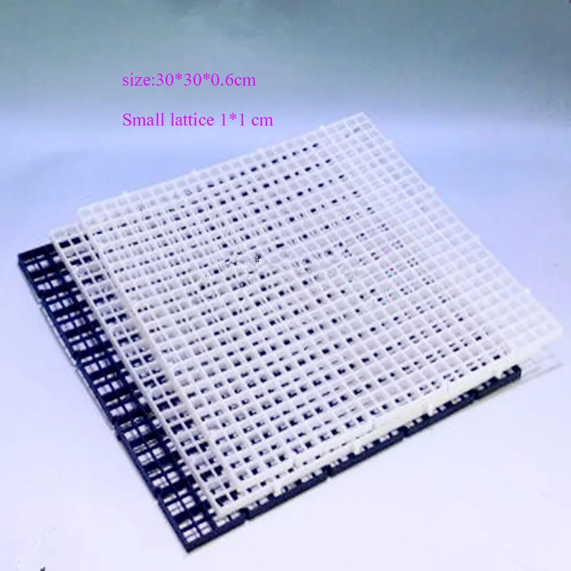 DIY Aquarium bottom filter grid / bottom filter plate mesh partition grid plate can be spliced 30*30 cm - Цвет: Белый