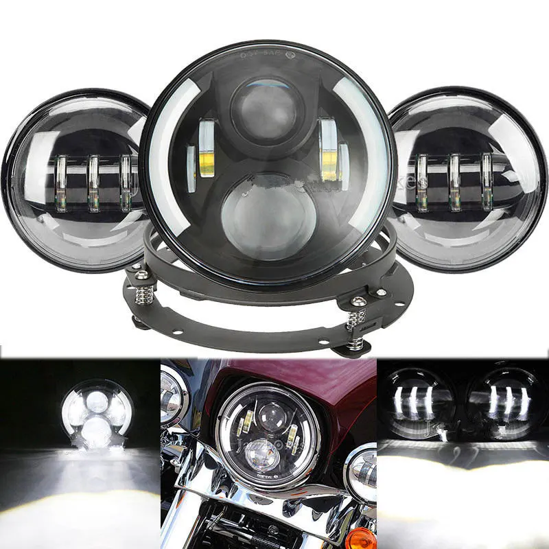

for Harley Parts 7 Inch Motorcycle LED Headlight Mounting Bracket 4-1/2" Fog Lights for Harley Front Lights Driving Lamp