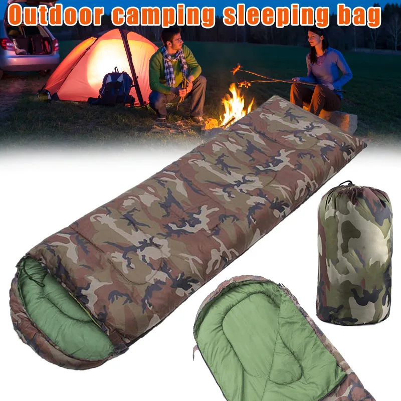 

Camping Adult Sleeping Bags Hat Envelope Style Sleep Bag Outdoor Leisure Camping Break Camouflage Sleeping Bags