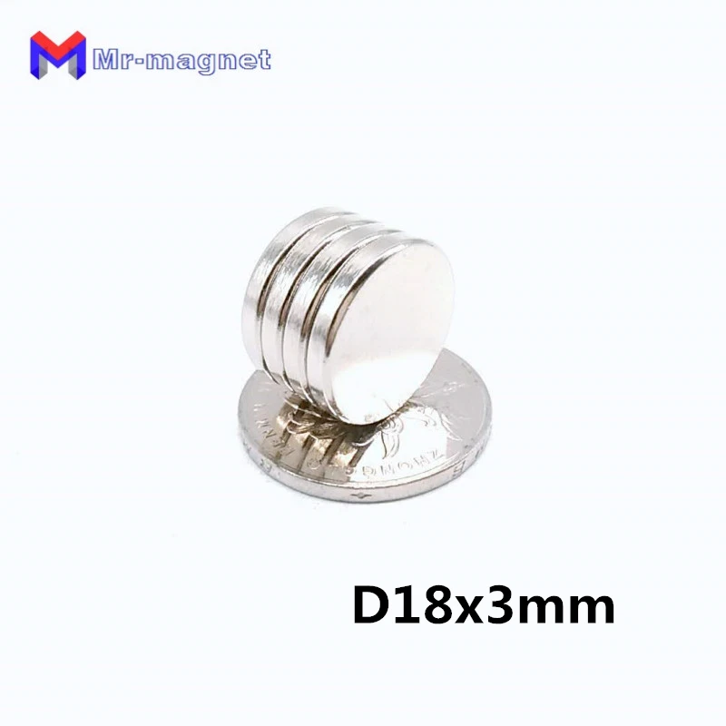 

20pcs 18x3mm magnet Super strong neo neodymium disc magnets N35 NdFeB Magnet Neodymium magnet projects Dia18*3mm