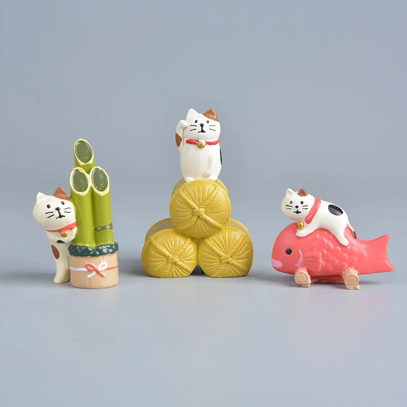 Koteta японская модель животных Decole кошка миниатюрные фигурки Смола Zakka ремесло