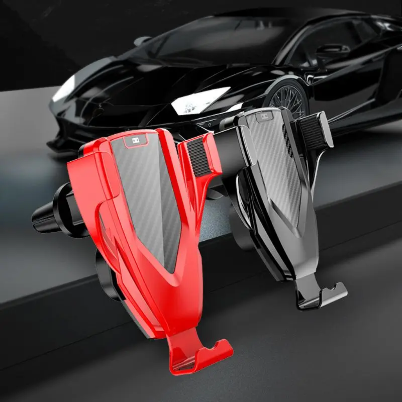 

Optical Automatic Clamping 10W Qi Wireless Car Charger Air Vent+Suction Phone Holder Charging Mount Bracket For iphone Samsung H