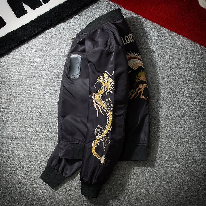 Новинка 2018 Весенняя черная вышивка модель Yokosuka Мужская Уличная одежда брендовая