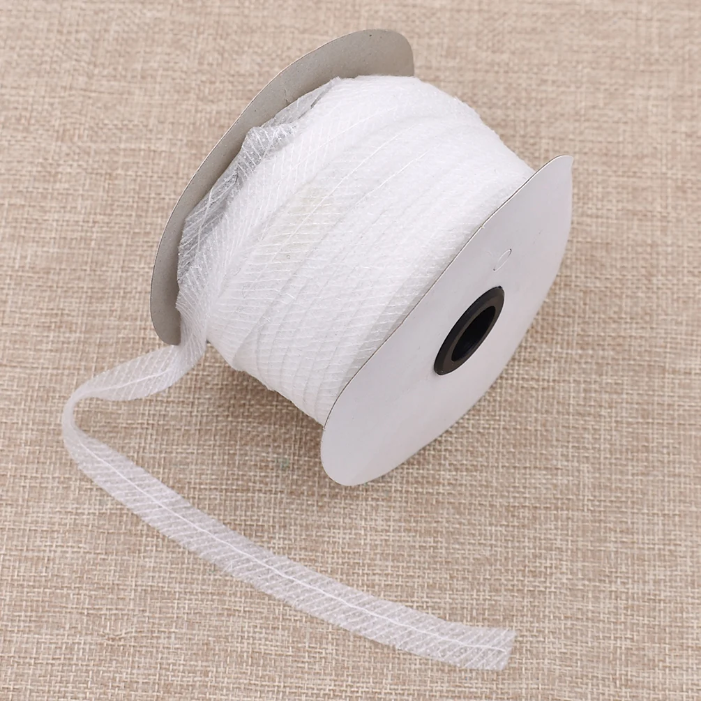 100m Black White Color Non-woven Fabric Fusible Single Side Adhesive Tape Interlining Cloth DIY Sewing Lining Supplies