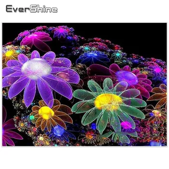 

EverShine 5D Diamond Painting Flowers Paint With Diamonds Full Square Diamond Mosaic Cross Stitch Diamond Embroidery Flower