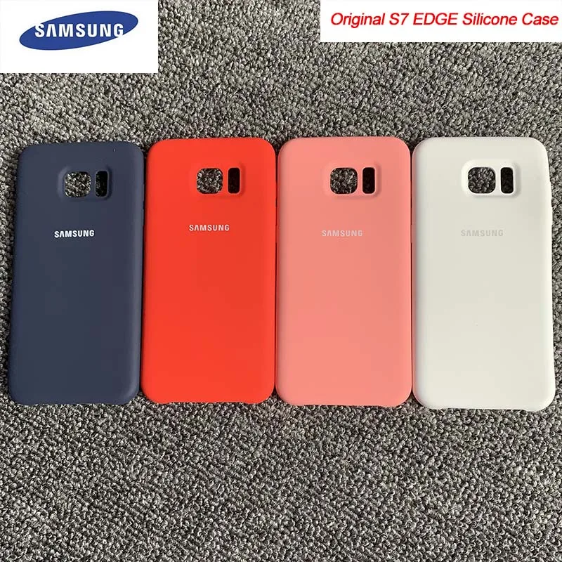 

Original Samsung Galaxy S7 EDGE Soft Silicone Case Silky Touch Protective Liquid Shell Cover For Galaxy S7 EDGE 5.5Inch