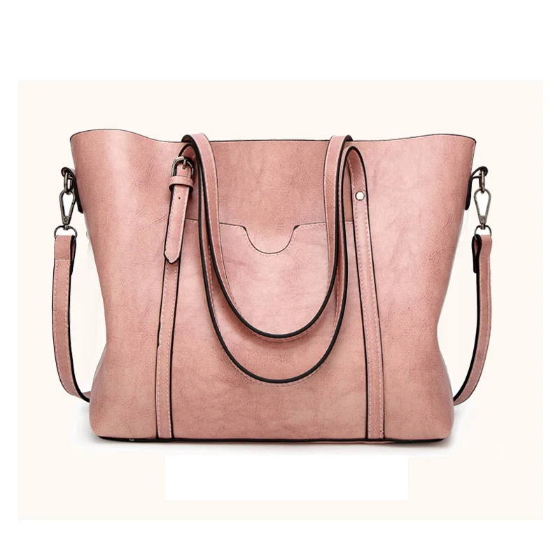 Натуральная кожа женские сумки новые женские корейские модные сумки через плечо милые сумки через плечо - Цвет: Розовый