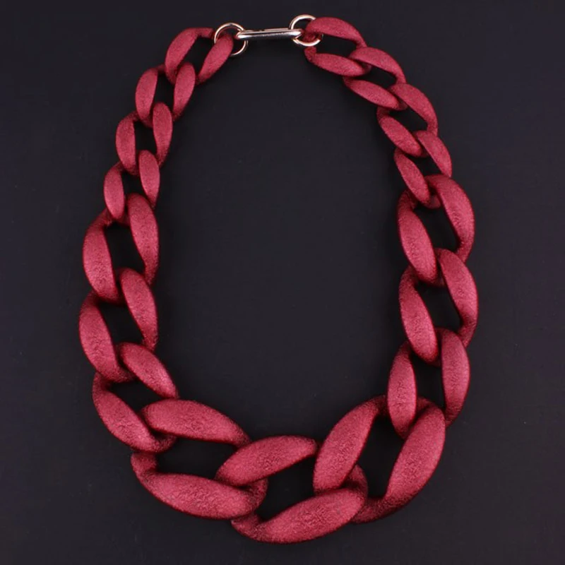 Statement Necklace Dark Metalic Color chain necklace statement jewelry link necklacestatement