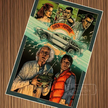 

Comics of Back to the Future Retro Vintage Sci-fi Classic Movie Posters Kraft Poster Canvas Wall Sticker Home Decoration