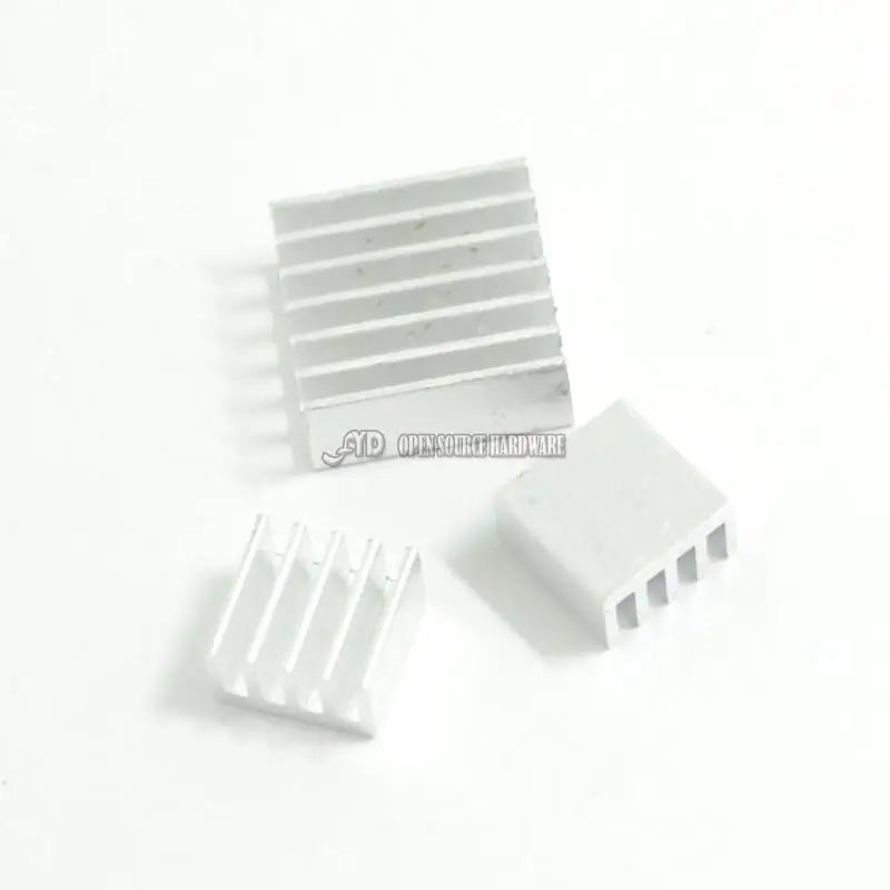 

3pcs + Adhesive Raspberry Pi Heatsink Cooler Pure Aluminum Heat Sink Set Kit Radiator For Cooling Raspberry Pi 2 B Free shipping