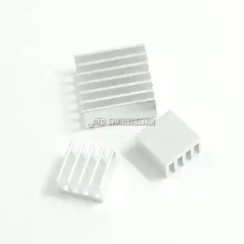 

3pcs + Adhesive Raspberry Pi Heatsink Cooler Pure Aluminum Heat Sink Set Kit Radiator For Cooling Raspberry Pi 2 B