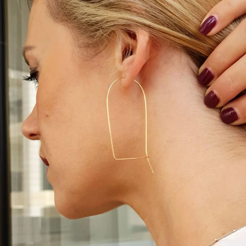 

925 Sterling Silver Hoop Earrings Handmade Jewelry Gold Filled Brinco Vintage Jewelry Pendientes oorbellen Earrings for Women