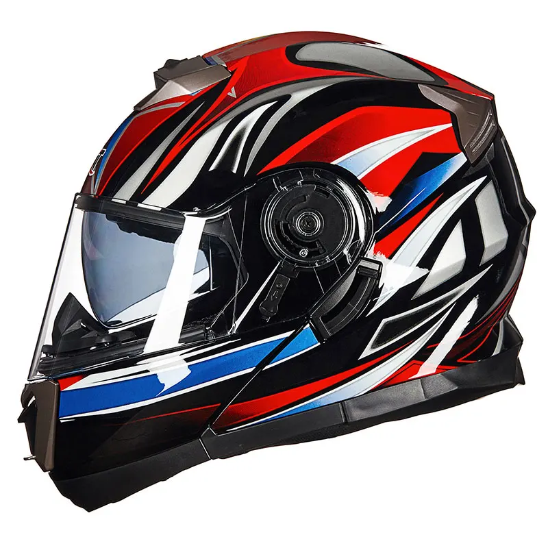 GXT 160 мотоциклетный флип-шлем 4 сезона с двойными линзами, шлем для верховой езды, шлем для мотокросса, полный скутер