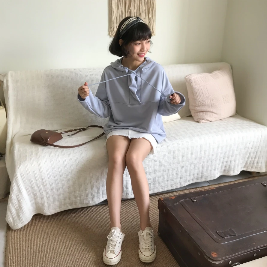 Harajuku/Женская толстовка в Корейском стиле модная Осенняя коллекция 2019 года зимняя