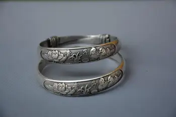 

Rare Qing Dynasty Silver bracelet,#04, a pair, free shipping