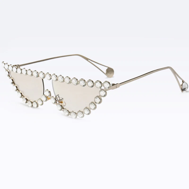 ALOZ MICC роскошный со стразами женские солнцезащитные очки Модные солнцезащитные очки кошачий глаз женские высококачественные металлические очки UV400 Q639