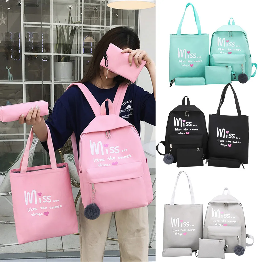 Розовый девичий стиль mochila feminina escolar 2019 студенческий рюкзак с мультяшным