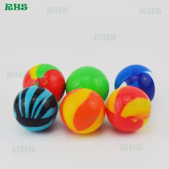 

38mm ball silicone jars dab wax container.Food Grade Non-stick,butane oil silicone container,silicone ball container