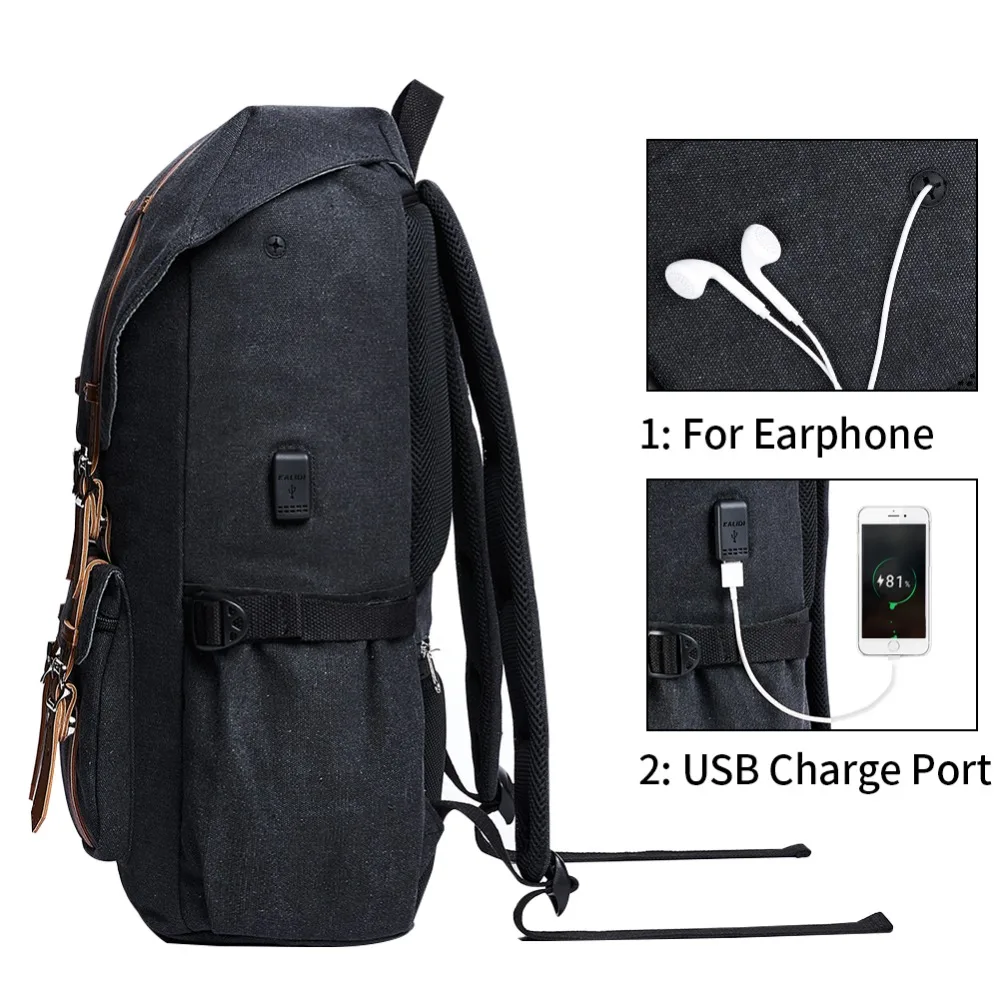 KALIDI Laptop Bag Backpack 15.6 - 17.3 Inch For Men Women Travel School Bag For Macbook Air Pro 15 17 Fashion Notebook Bag USB